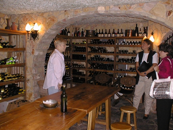 Another view of the wine cellar